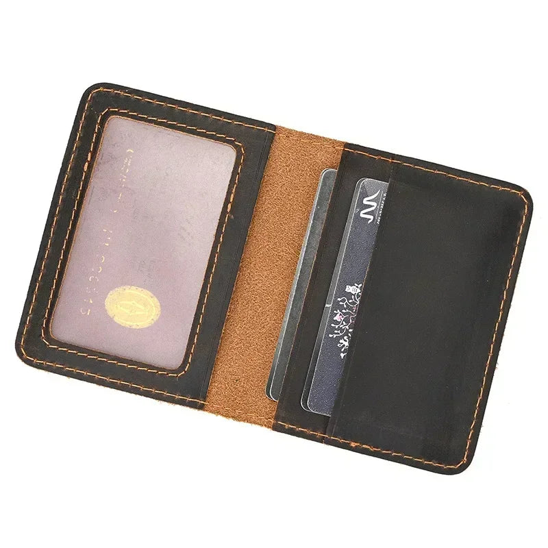 מחזיק כרטיסים מעור בקר עם הגנת RFID