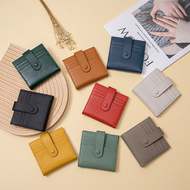ארנק מיני מתקפל ודק מעור בקר – תמונה 2
