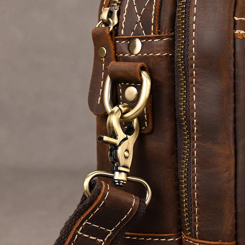תיק מסנג׳ר לגבר מעור קרייזי הורס – תמונה 3