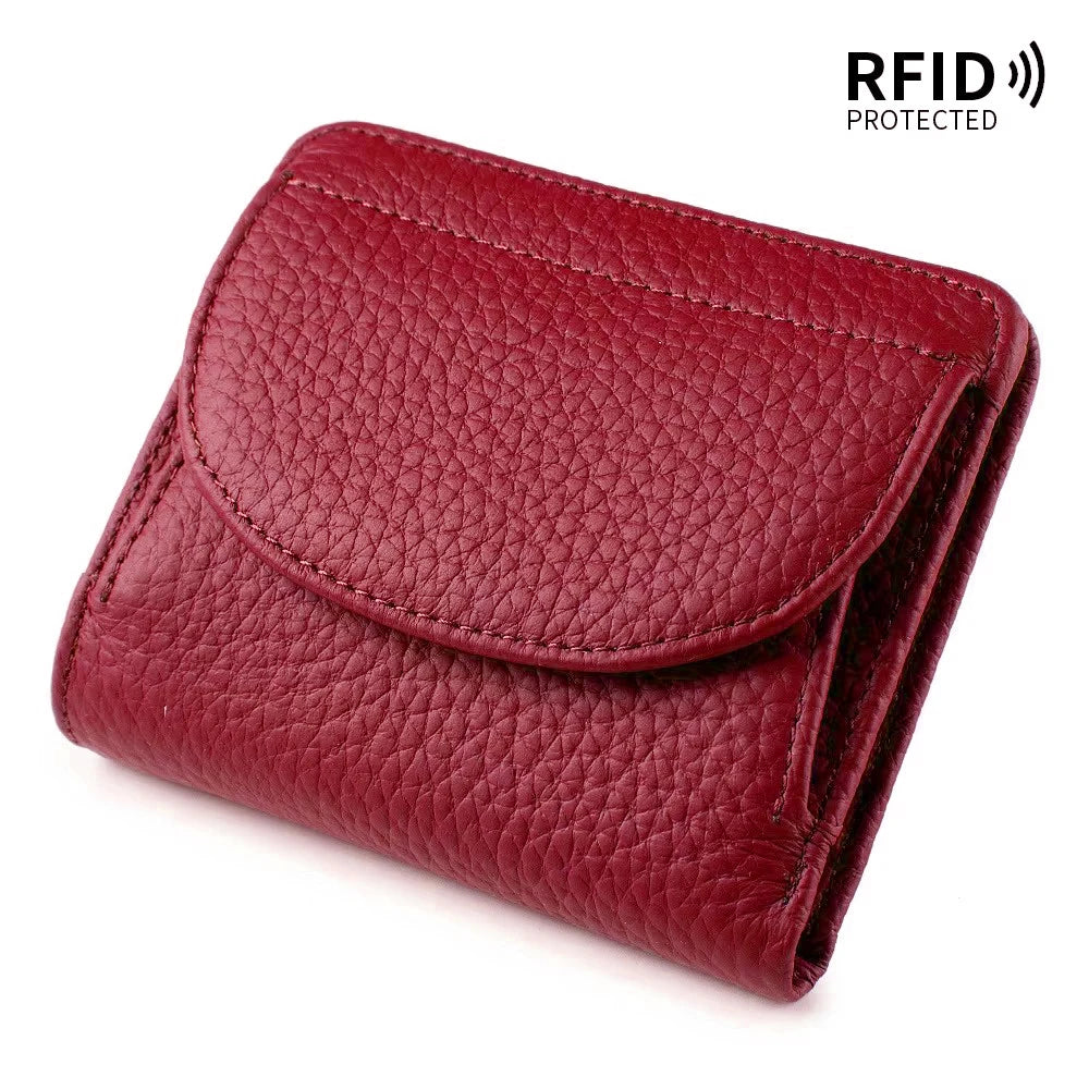 ארנק מיני לאישה מעור בקר רך עם הגנת RFID – תמונה 14