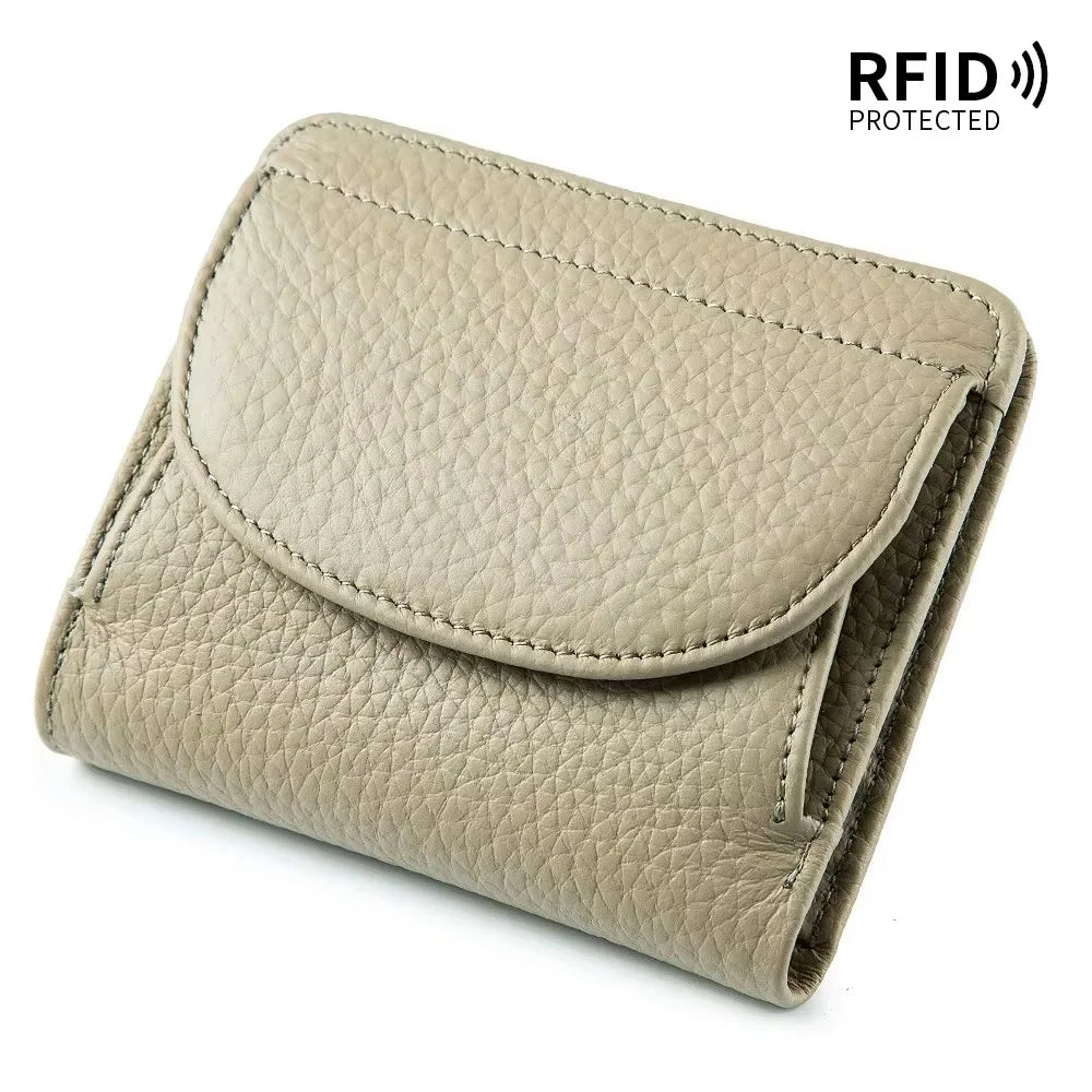 ארנק מיני לאישה מעור בקר רך עם הגנת RFID – תמונה 17