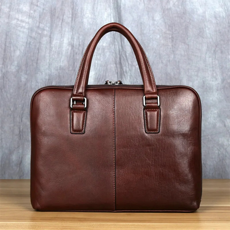 תיק עבודה מעור בקר למחשב 14 אינץ׳ – תמונה 2